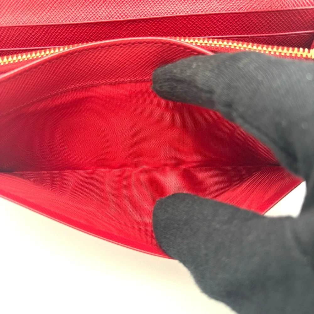 Prada Red Saffiano Leather Wallet - Picture 11 of 16